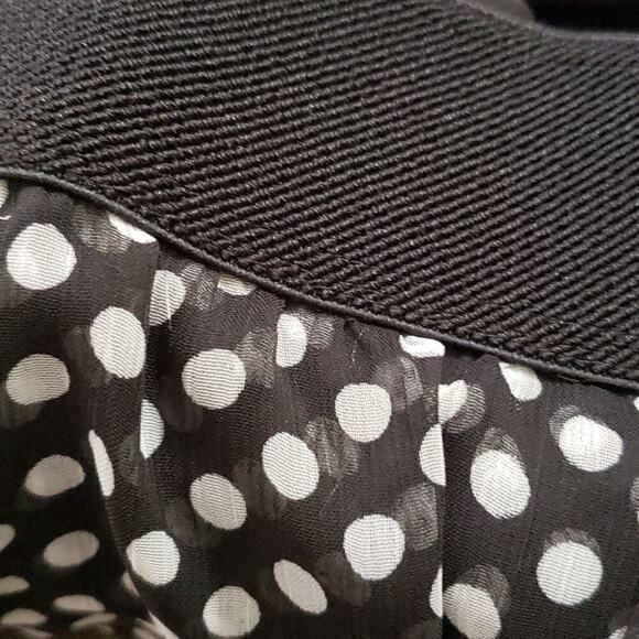 Lane Bryant Size 28 Midi Dress Polka Dot Wrap Ruffle - Picture 4 of 8